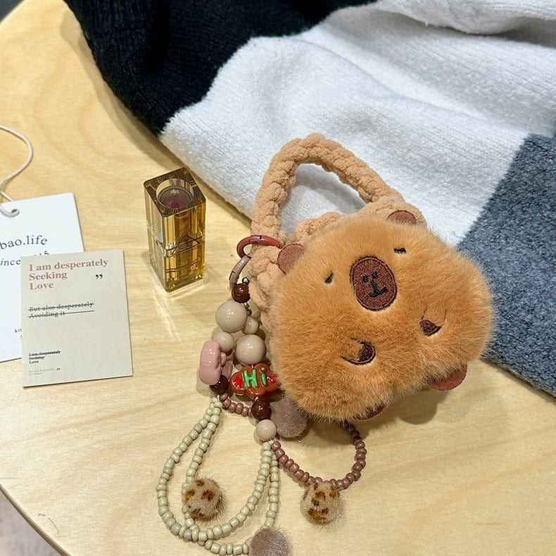 Capybara Plush Coin Purse Earphone Case - ArtGalleryZen