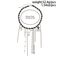 Thumbnail for Charming Cupid Rose Heart Star Tassel Velvet Necklace - ArtGalleryZen
