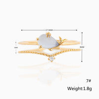 Thumbnail for Chic 18K Gold Filled CZ Inlaid Aquarium Ring - ArtGalleryZen