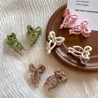 Thumbnail for Chic 2 Pieces Enamel Ribbon Bowknot Hair Clips Set - ArtGalleryZen