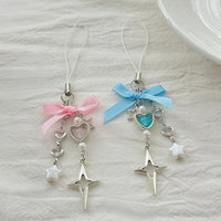 Thumbnail for Chic 2pcs Bowknot Heart Star Keychain Phone Strap Set - ArtGalleryZen