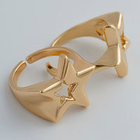 Thumbnail for Chic 2Pcs Hollow Star Open Ring Set - ArtGalleryZen