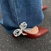 Thumbnail for Chic 2pcs Pearl Bowknot Trouser Pin Set - ArtGalleryZen