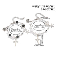 Thumbnail for Chic 2pcs Star Lollipop Charm Agate Crystal Chain Matching Bracelet Set - ArtGalleryZen