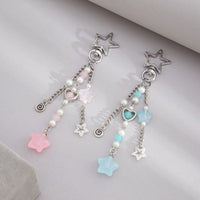 Thumbnail for Chic 2pcs Start Heart Pearl Charm Keychain Set - ArtGalleryZen