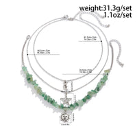 Thumbnail for Chic 3 Pieces Sun Moon Star Tree Pendant Turquoise Stone Necklace Set - ArtGalleryZen