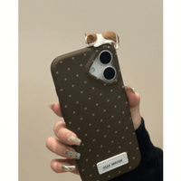 Thumbnail for Chic 3D Kitten Polka Dot Leather iPhone Case - ArtGalleryZen
