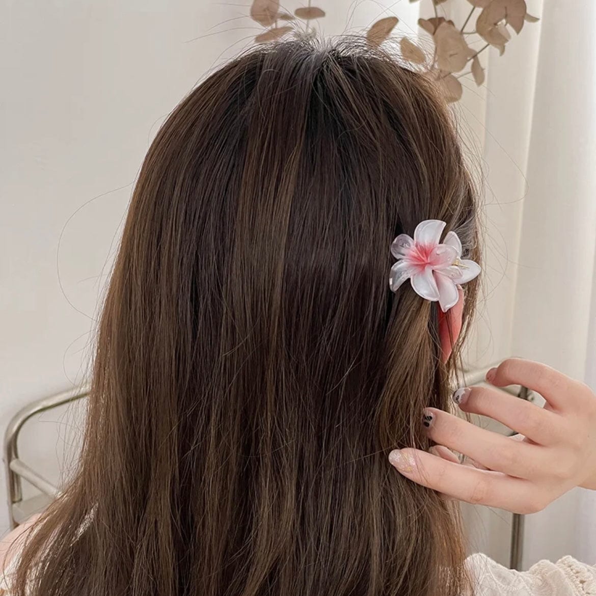 Chic 3Pcs Gradient Flower Hair Clip Hair Claw Set - ArtGalleryZen