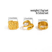Thumbnail for Chic 3pcs Rhinestone Inlaid Chunky Pleated Ring Set - ArtGalleryZen