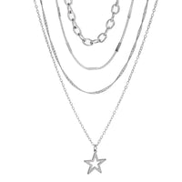 Thumbnail for Chic 4pcs Hollow Star Pendant Cable Chain Necklace Set - ArtGalleryZen