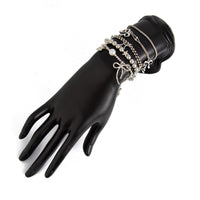 Thumbnail for Chic 5pcs Bow Star Heart Tassel Pearl Ball Chain Bracelet Set - ArtGalleryZen