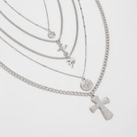 Thumbnail for Chic 5pcs Cross Round Disk Coconut Tree Pendant Necklace Set - ArtGalleryZen