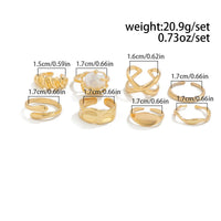 Thumbnail for Chic 8pcs Pearl Waterdrop Cross Twisted Ring Set - ArtGalleryZen