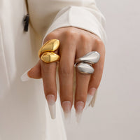 Thumbnail for Chic Abstract Chunky Waterdrop Ring - ArtGalleryZen