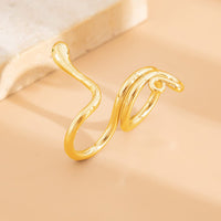 Thumbnail for Chic Abstract Flow Waterdrop Double Finger Ring - ArtGalleryZen