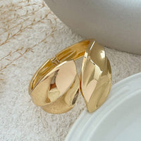 Thumbnail for Chic Abstract Leaf Wide Cuff Bangle Bracelet - ArtGalleryZen