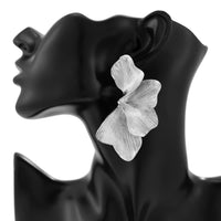 Thumbnail for Chic Abstract Pleated Flower Petal Pattern Earrings - ArtGalleryZen