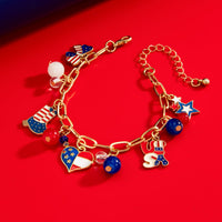 Thumbnail for Chic American Flag Element Heart Star Pendant Necklace Bracelet Earrings - ArtGalleryZen