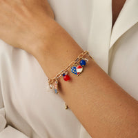 Thumbnail for Chic American Flag Element Heart Star Pendant Necklace Bracelet Earrings - ArtGalleryZen