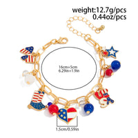 Thumbnail for Chic American Flag Element Heart Star Pendant Necklace Bracelet Earrings - ArtGalleryZen