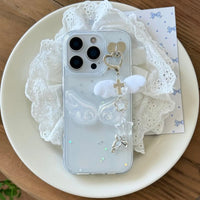 Thumbnail for Chic Angel Wing Star Sequin iPhone Case With Charm - ArtGalleryZen