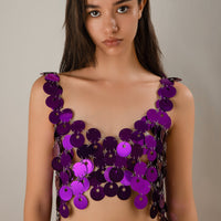 Thumbnail for Chic Backless Colorful Sequins Body Chain Bra - ArtGalleryZen