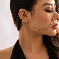 Thumbnail for Chic Ball Tassel No Piercing Septum To Ear Chain - ArtGalleryZen