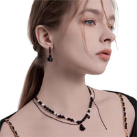 Thumbnail for Chic Black and White Little Ghost Earrings - ArtGalleryZen