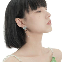 Thumbnail for Chic Blue Iceberg Natural Stone Inlaid Asymmetric Earrings - ArtGalleryZen