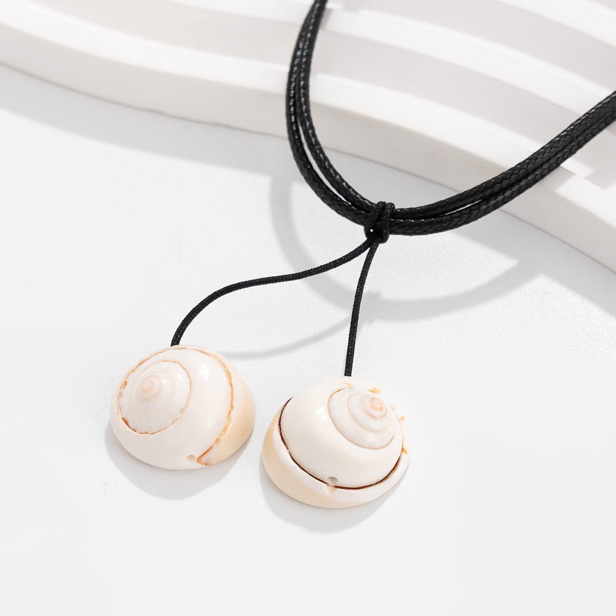 Chic Boho Shell Charm Wax Cord String Anklet - ArtGalleryZen