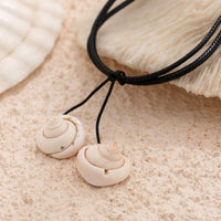 Thumbnail for Chic Boho Shell Pendant Wax Cord String Necklace - ArtGalleryZen
