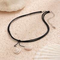 Thumbnail for Chic Boho Shell Pendant Wax Cord String Necklace - ArtGalleryZen