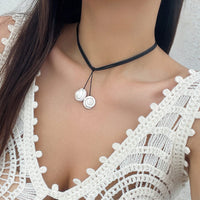 Thumbnail for Chic Boho Shell Pendant Wax Cord String Necklace - ArtGalleryZen