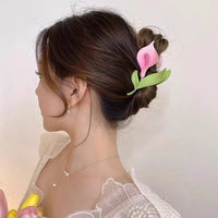 Thumbnail for Chic Calla Lily Chignon Claw Clip Hair Clip - ArtGalleryZen