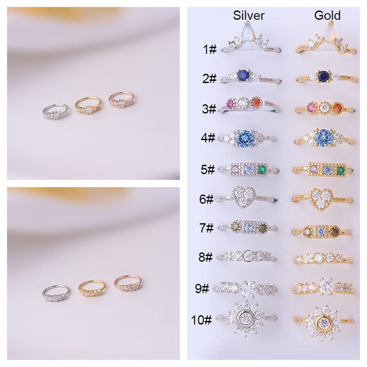 Chic Colorful CZ Inlaid Nose Piercing Nose Hoop - ArtGalleryZen