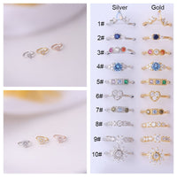 Thumbnail for Chic Colorful CZ Inlaid Nose Piercing Nose Hoop - ArtGalleryZen