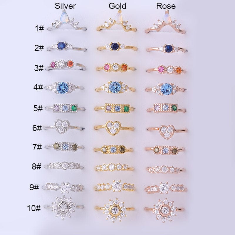 Chic Colorful CZ Inlaid Nose Piercing Nose Hoop - ArtGalleryZen
