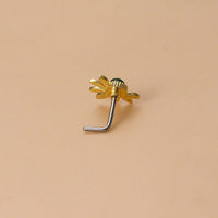 Thumbnail for Chic Colorful CZ Inlaid Stainless Steel Floral Moon Star Nose Piercing Nose Stud - ArtGalleryZen