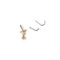 Thumbnail for Chic Colorful CZ Inlaid Titanium Nose Piercing Nose Stud - ArtGalleryZen