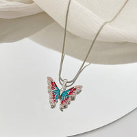 Thumbnail for Chic Colorful Enamel Butterfly Necklace - ArtGalleryZen
