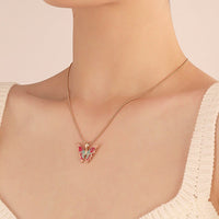 Thumbnail for Chic Colorful Enamel Butterfly Necklace - ArtGalleryZen
