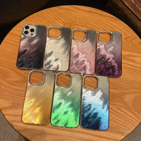 Thumbnail for Chic Colorful Laser Feather Pattern iPhone Case - ArtGalleryZen