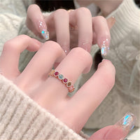 Thumbnail for Chic Colorful Natural Tourmaline Ring - ArtGalleryZen