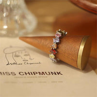 Thumbnail for Chic Colorful Rainbow Rhinestone Ring - ArtGalleryZen