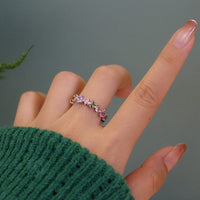 Thumbnail for Chic Colorful Rainbow Rhinestone Ring - ArtGalleryZen