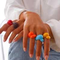 Thumbnail for Chic Colorful Waterdrop Resin Ring - ArtGalleryZen