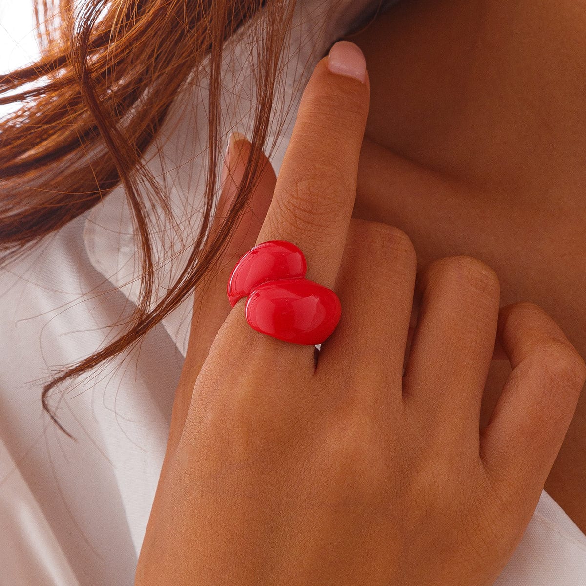Chic Colorful Waterdrop Resin Ring - ArtGalleryZen