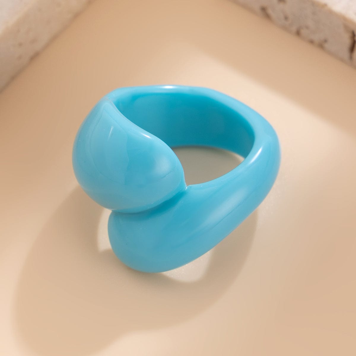 Chic Colorful Waterdrop Resin Ring - ArtGalleryZen