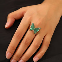Thumbnail for Chic Colorful Zirconia Butterfly Ring - ArtGalleryZen