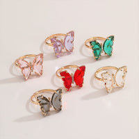 Thumbnail for Chic Colorful Zirconia Butterfly Ring - ArtGalleryZen
